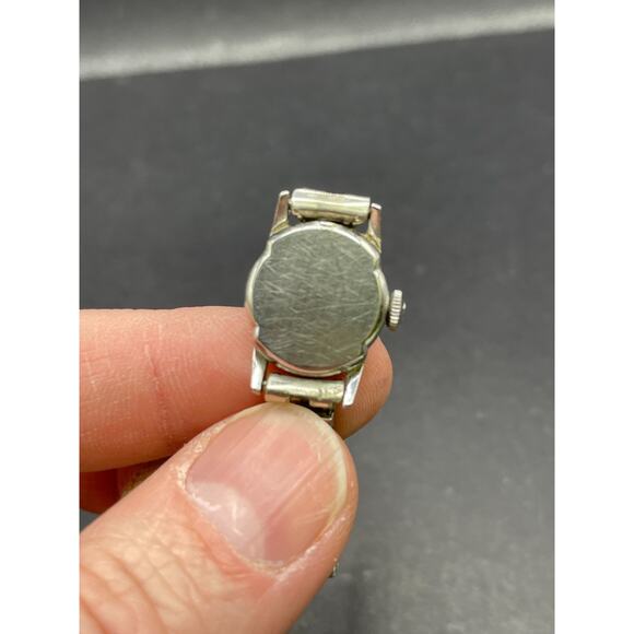 Vintage Omega Cocktail Ladies Watch Mechanical Wind Silver Tone Stretch Band main image 5